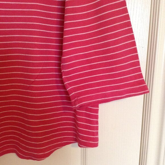 Studio Works Women's Size XL Pink Stripped Top T-Shirt 3/4 Sleeves - Picture 4 of 8